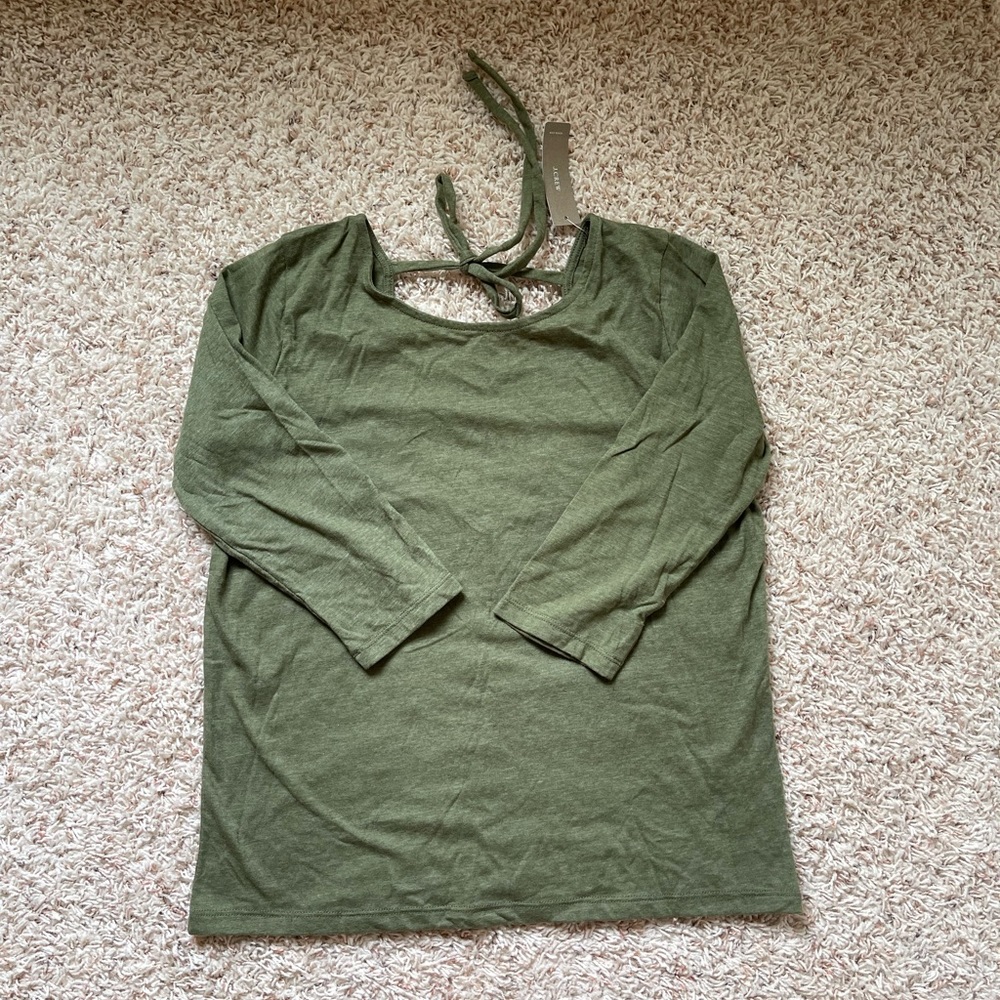 J.Crew NWT tie back casual top XS